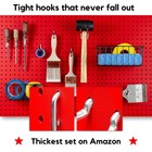 Extra Thick 60pcs Pegboard Accessories Organizer Kit   1 4 Inch Peg Board Attach