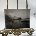 Vintage New York Central Steam Locomotive Bridge Photo 4x5 B w Gelatin Original