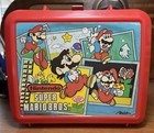 Vintage 1988 Super Mario Bros Plastic Lunchbox   Thermos Aladdin Nintendo