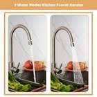 Hibbent Faucet Extender - 360   Swivel Kitchen Aerator  Brushed Nickel