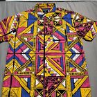 Super Massive Vintage Casual Art To Wear Shirt Mens Large Cotton Button Up