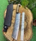 Ubr Custom Handmade High Carbon Steel Camping Machete With Leather Sheath