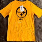 Pittsburgh Steelers Shirt Youth L  14 16  Yellow Nike American Football Team Nfl