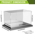 Football Display Case With Mirror And Black Metal Stackable Base