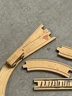 Wooden Train Track Lot W  Switches  Curves   Train Car  Brio Compatible
