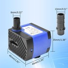 92gph 5w Submersible Pump Mini Adjustable For Fish Tanks  Tabletop Fountains    