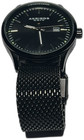 Akribos Xxiv Ak01bk Black Quartz Watch Stainless Steel Mesh Band