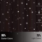  2 Panels Stars Blackout 52 w X 63 l  pack Of 2  2panels   double-layer pink