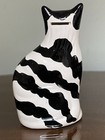 Knobler Black And White Cat Bank Hand Painted High Gloss Collectible