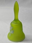 Vintage Westmoreland 5 25  Glass Bell Hand Painted Daisy On Green Mist   Sticker