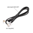 Phone Cord 1 64ft Telephone Cable Phone Line Cord Rj11 6p4c Plugs Black 2pcs