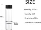 5ml Clear Small Glass Vials 100pcs With Screw Caps100pcs