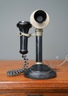 Stromberg Carlson Candlestick Telephone Vintage Nickel Embossed Antique