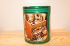 Purina Dog Biscuits Vintage Collectible Advertising Tin Can - 3 Dog Scenes 1989