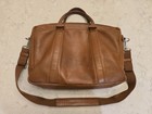 Shinola Detroit So3 S03 Leather Brief Case Brown Crossbody Shoulder Strap