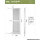 12x41 Musket Brown Vinyl Louver Shutters Cathedral Pair Hardware