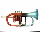 Summer Sale New-bb 4 Valve Flugel-horn Orange Green Nickel Plated Free Case-m p