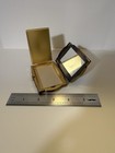Vintage Gold Tone art Deco Enamel Flowers Compact - 111