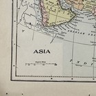 Antique Original 1908 Map Of Asia 11x14 Inches