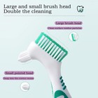 Denture Brush 4pcs Toothbrushes   denture Cleaning Care 4 Color
