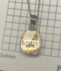 Sterling Silver Indian Gaspeite  Pendant Necklace  Signed  L  Yazzie Nwt