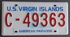 Us Virgin Islands - St Croix - Caribbean Island License Plate  1992