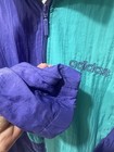 Vintage 90s Adidas Purple Teal Color Block Windbreaker Jacket Size M