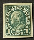 Travelstamps  Us Stamps Scott  575 - 1 Cent Franklin Imperf - Mint Mogh
