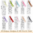 60 Pcs Bible Verse Bookmarks With Colorful Ribbon Gifts Bulk For Church Color   