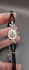 Vintage Women s Gruen   14k White Gold Diamonds 14mm Manual Wind Analog Watch 