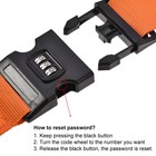 4 X Luggage Straps Suitcase Belts With Lock Buckle 2mx5cm For Travel Orange