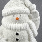 Yankee Candle Tall Snowman Votive Candle Holder 7  White Textured Christmas