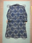 Vintage 1930s 40s Beacon Blanket Robe Cotton Camp Ombre Plaid Jacket Blue Large