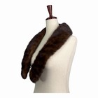 Vintage 50 s  60 s  Mcm Brown Genuine Real Fur Stole Collar Clip On Removable