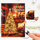 Christmas Cards With Lights And Music  Magical Light Up Christmas Tree   Firepla
