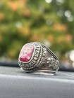 Vtg Jostens Ltm Usmc Ring W red Center   Emblem   Sz 9 5  Tun Tavern  Iwo Jima