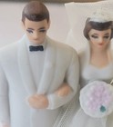 Vintage 1950s Wedding Cake Topper Couple Wilton Chicago Bride And Groom Formal 