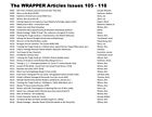 The Wrapper   Non-sport Magazine   Back Issues  105 - 169   You Pick