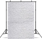 White Brick Wall Backdrop 5x7ft Thin Vinyl Photography Background Studio Prop