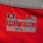 Under Armour Heat Geat Fitted Long Sleeve Compression Shirt Size L Baseball Red