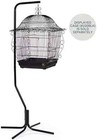 Heavy-duty Tubular Steel Hanging Bird Cage Stand With Sturdy 4 Leg Support Base