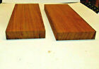 Two Exotic Sanded Teak Knife Scales Pistol Wood Lumber  6 X 2  X 1 2 