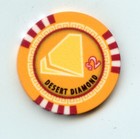 2 00 Chip From The Desert Diamond White Tanks Casino Waddell Arizona