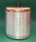 Vintage Canister Set Of 5 Spun Aluminum Retro 1950   s-1960   s Mid Century Modern