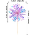 30 Pcs Foil Firework Cupcake Toppers Sparkle Tinsel Cupcake Picks Happy Birthday