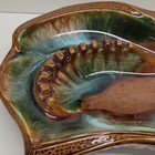 Vtg Mcm California Style Large Drip Glaze Ceramic Ashtray 