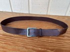 Banana Republic Men s Genuine Leather Belt Size 34 signature Buckle  Made In Usa