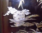 Asian Abalone Inlay Lacquer Wood Panels  Decorative Wall Art  23 X 11   Set Of 2