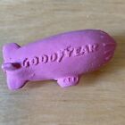 Goodyear Blimp Rubber Eraser Toy Figurine 1970 s Pink Vintage Promotional Rare