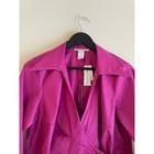 U3 Collection Magenta Wrap Blouse 3 4 Sleeve Size 14